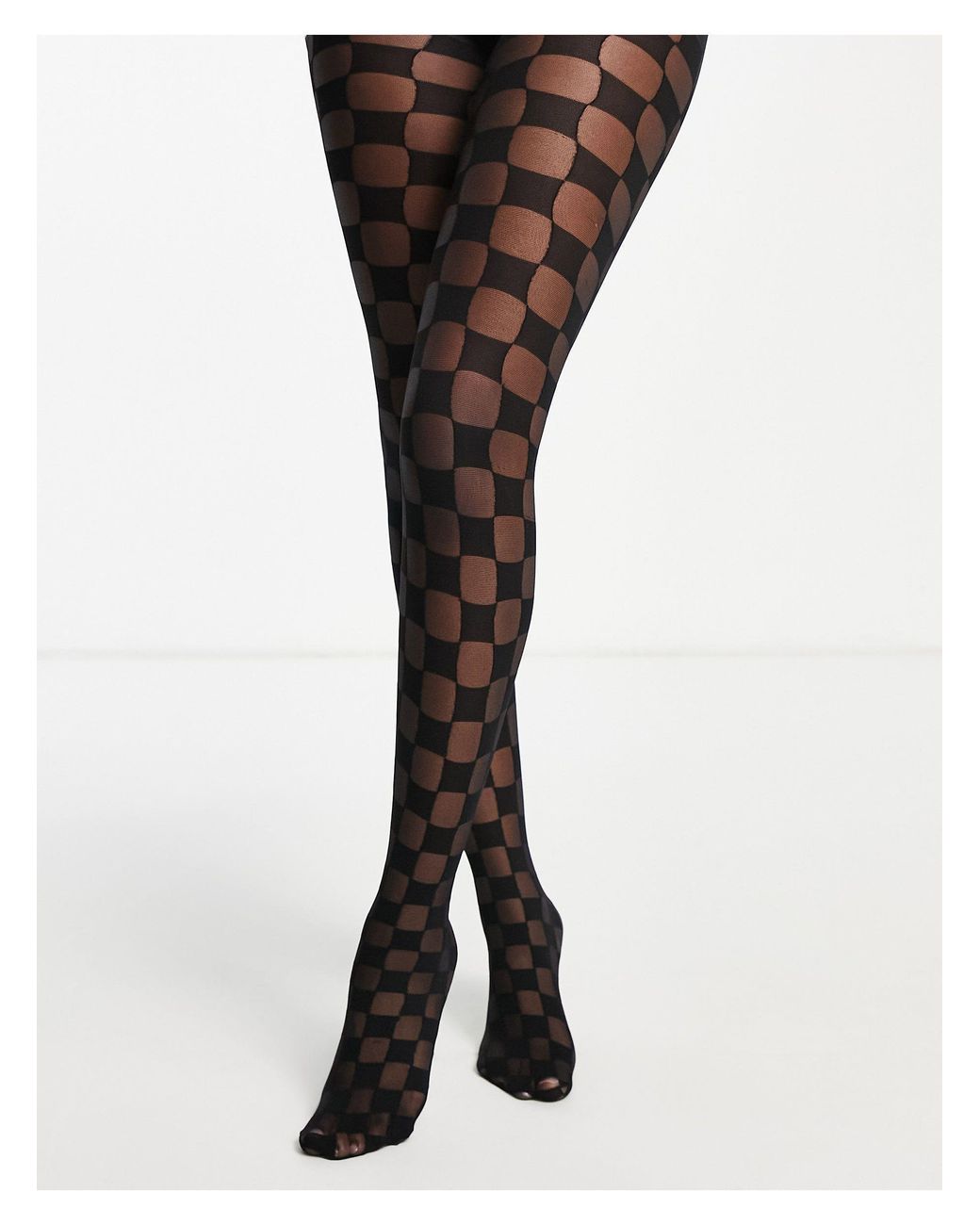 checkerboard tights