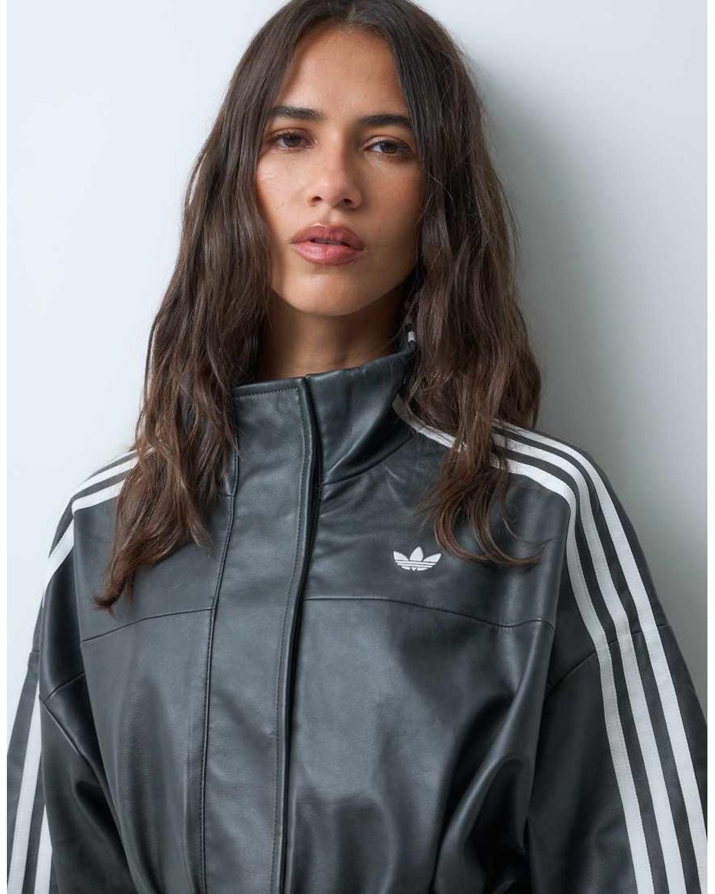 Adidas Originals Blue Pleather Jacket