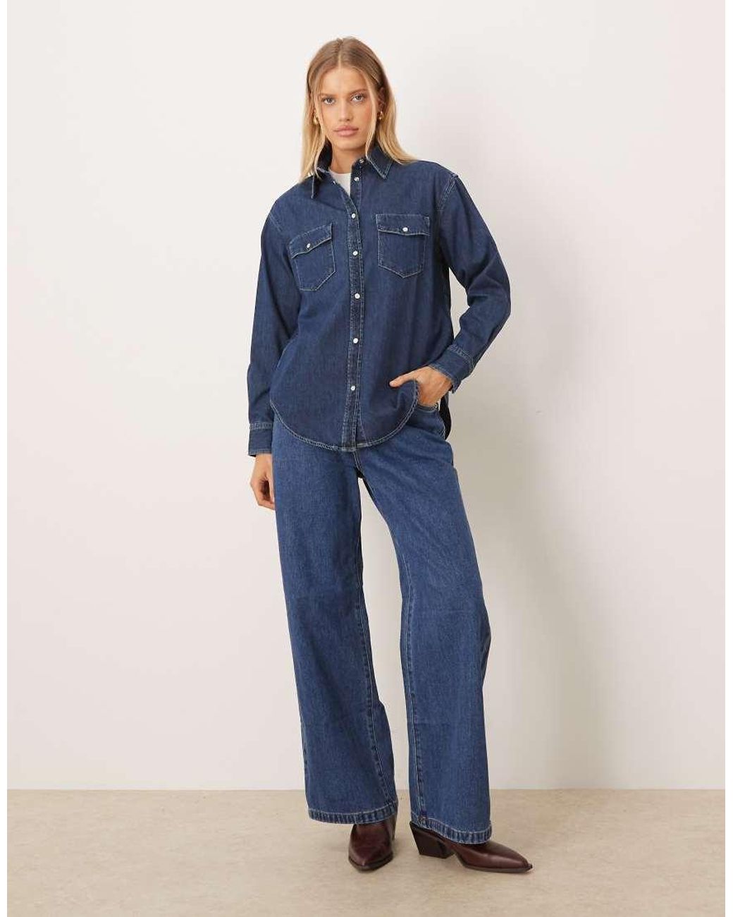 Gant Blue Relaxed Fit Denim Shirt