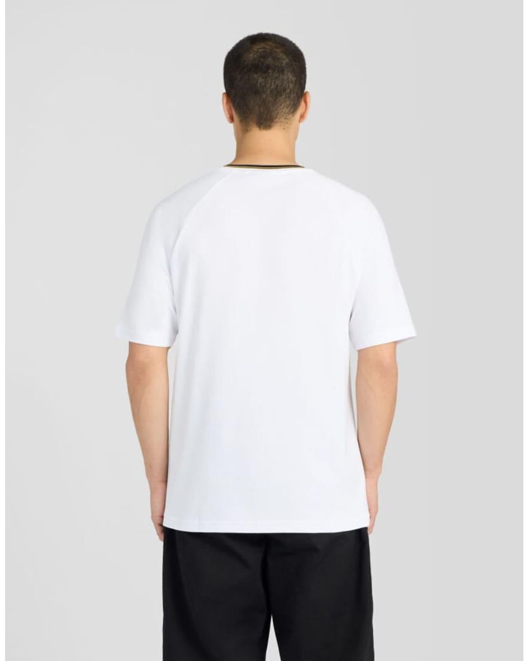 Lyle & Scott White Ss T-Shirts Tipped Track T-Shirt for men