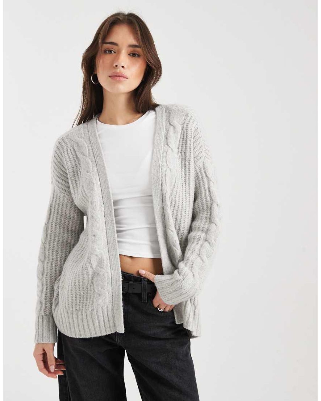 Hollister Open Vest in het Gray