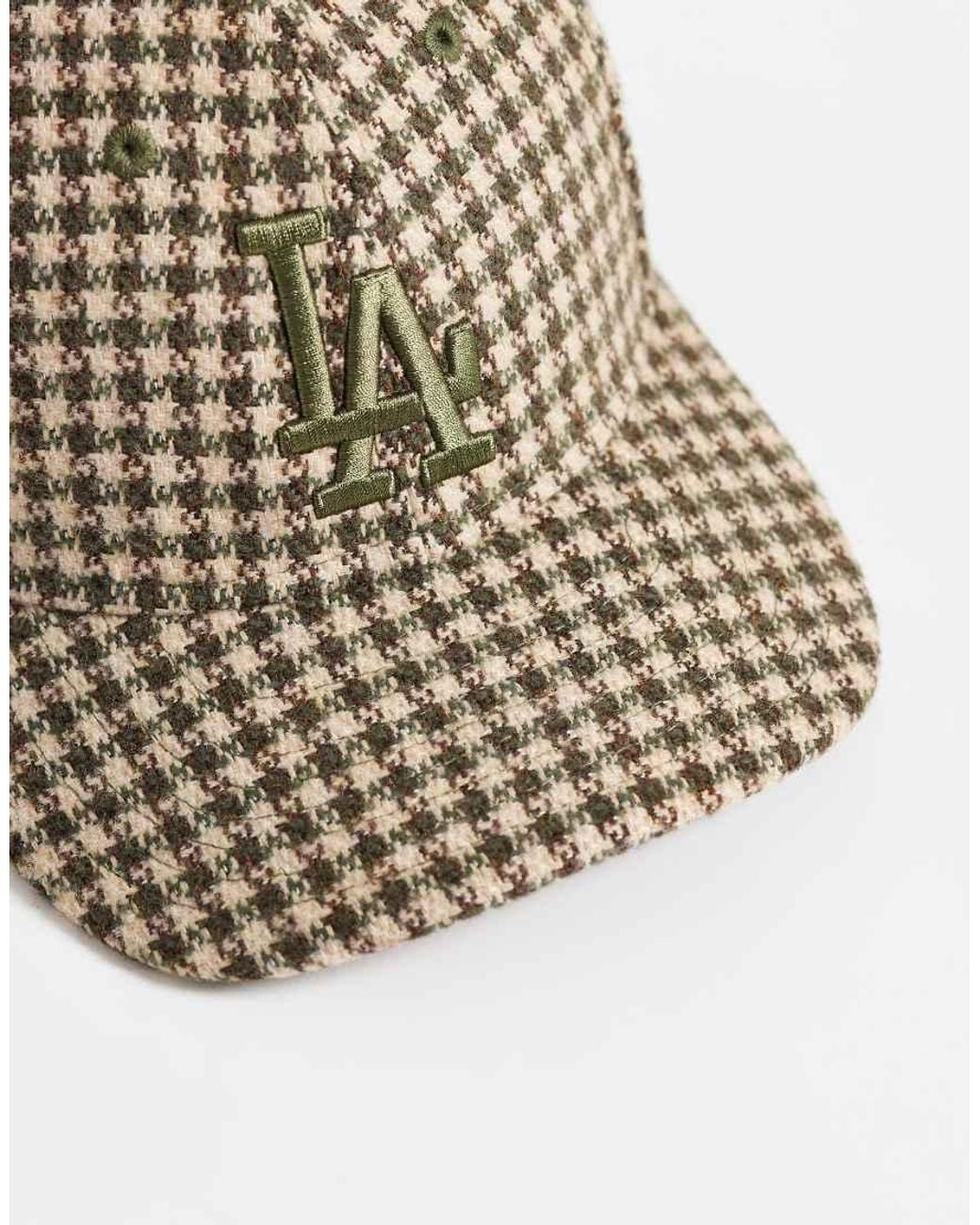 KTZ Green La Dodgers 9Forty Houndstooth Check Cap