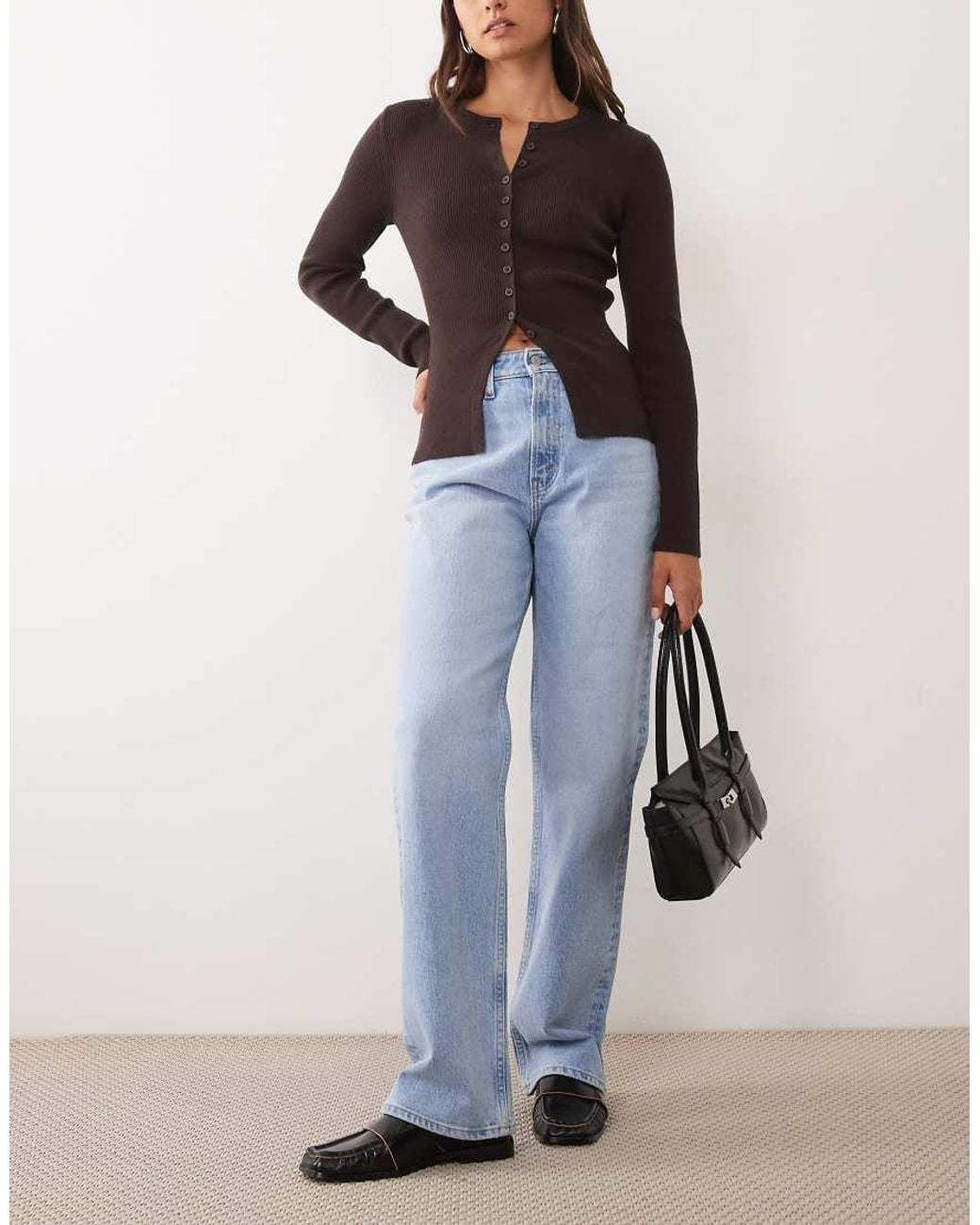 Abercrombie & Fitch White Curve Love 90s Relaxed Straight Leg Jeans