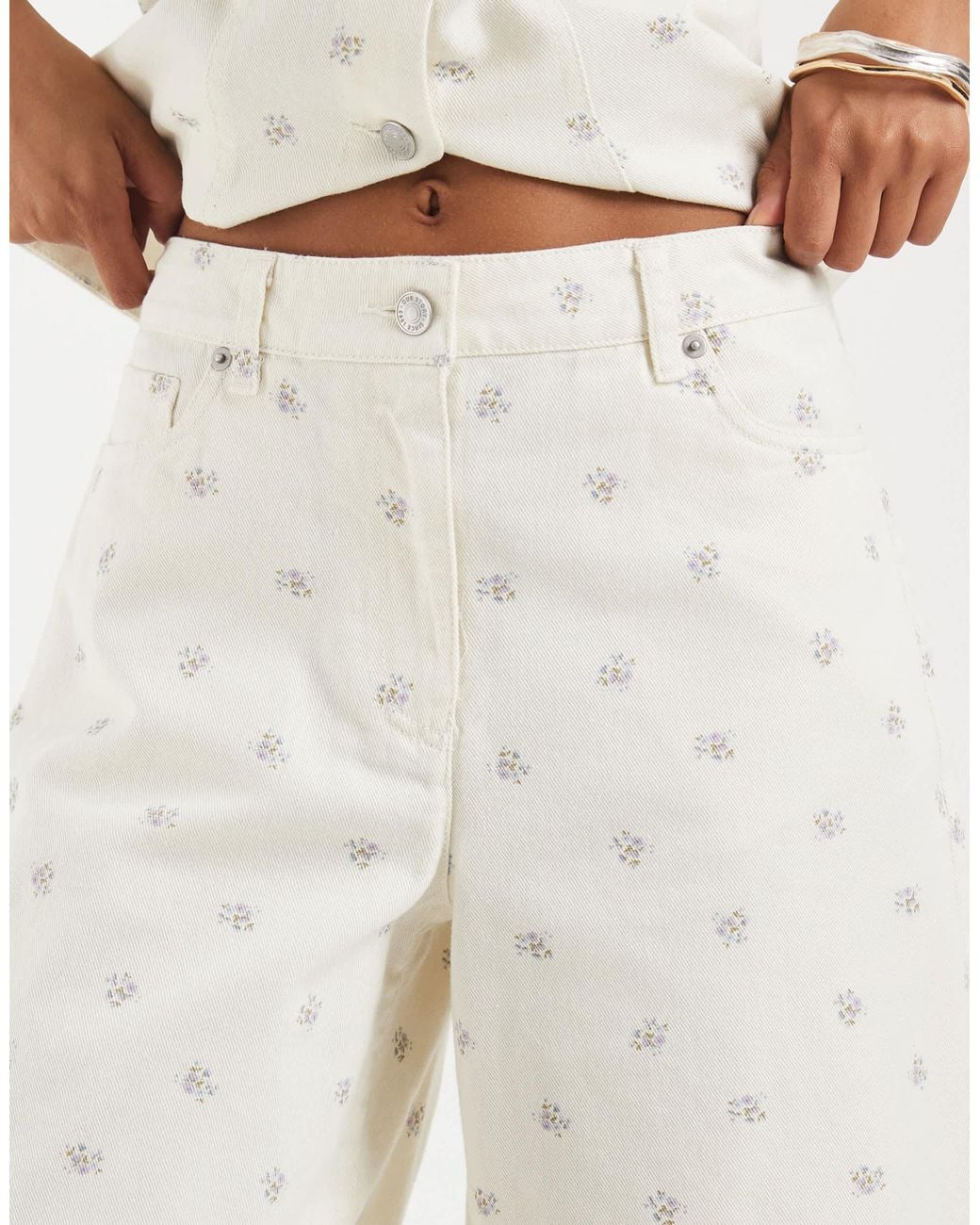 ONLY White – bermudashorts