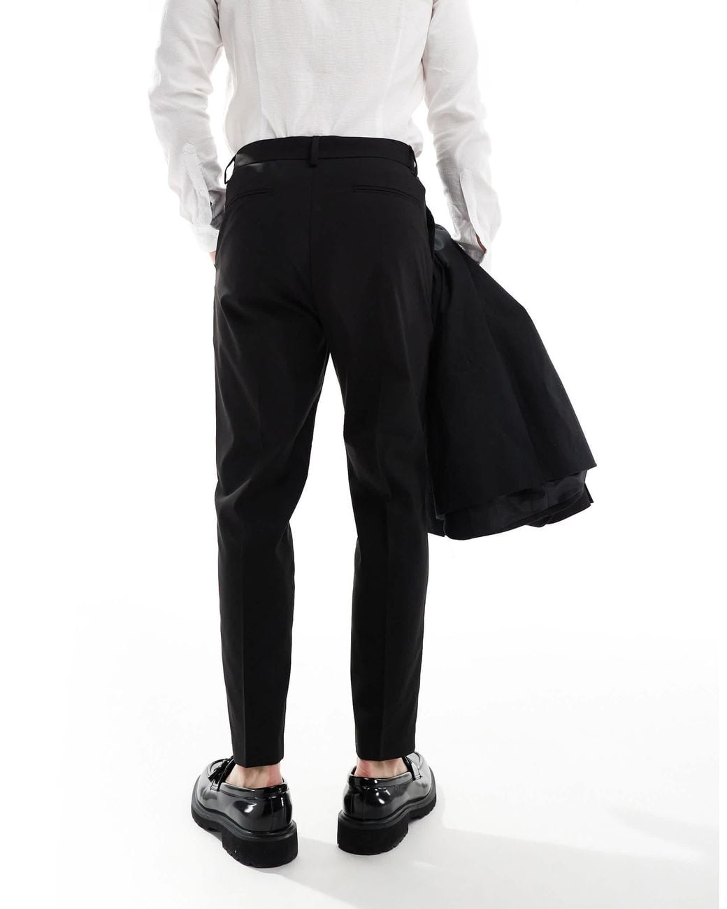 ASOS – elegante, e karottenhose in Black für Herren