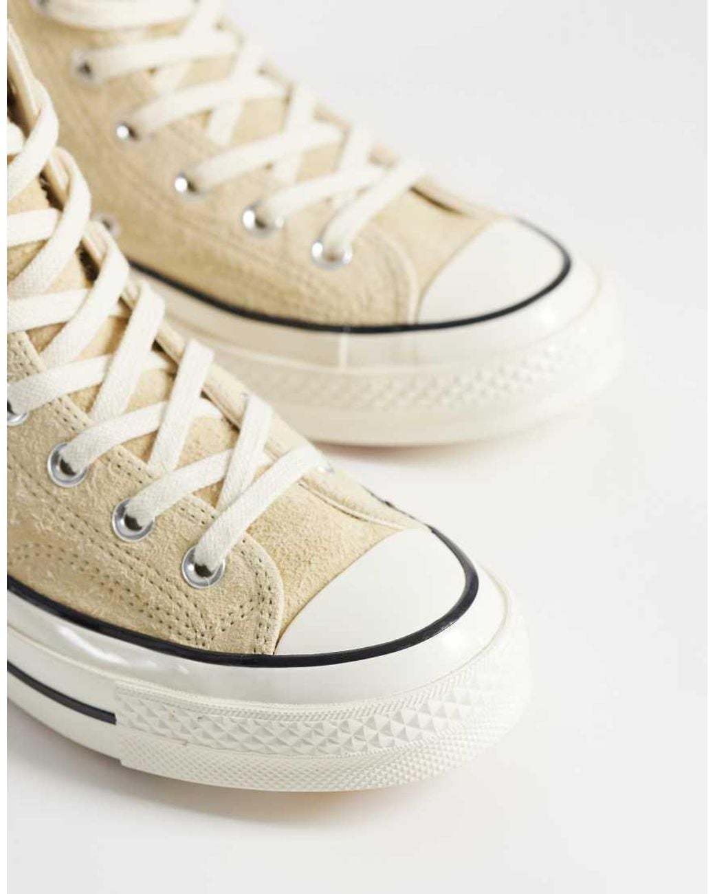 Converse Natural Chuck 70 Hi Suede Trainers