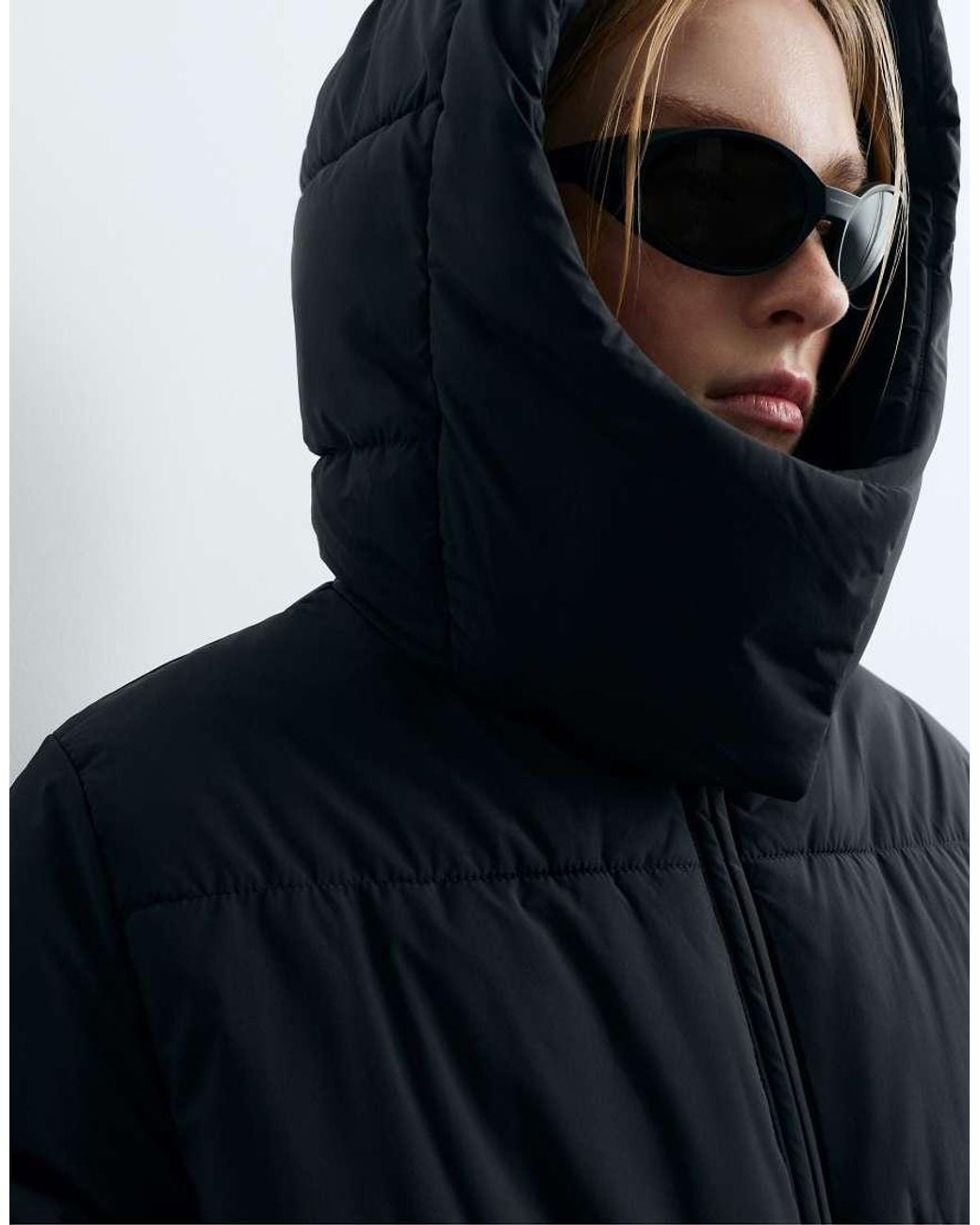 Oysho Black Primaloft Waterrepellent Padded Jacket