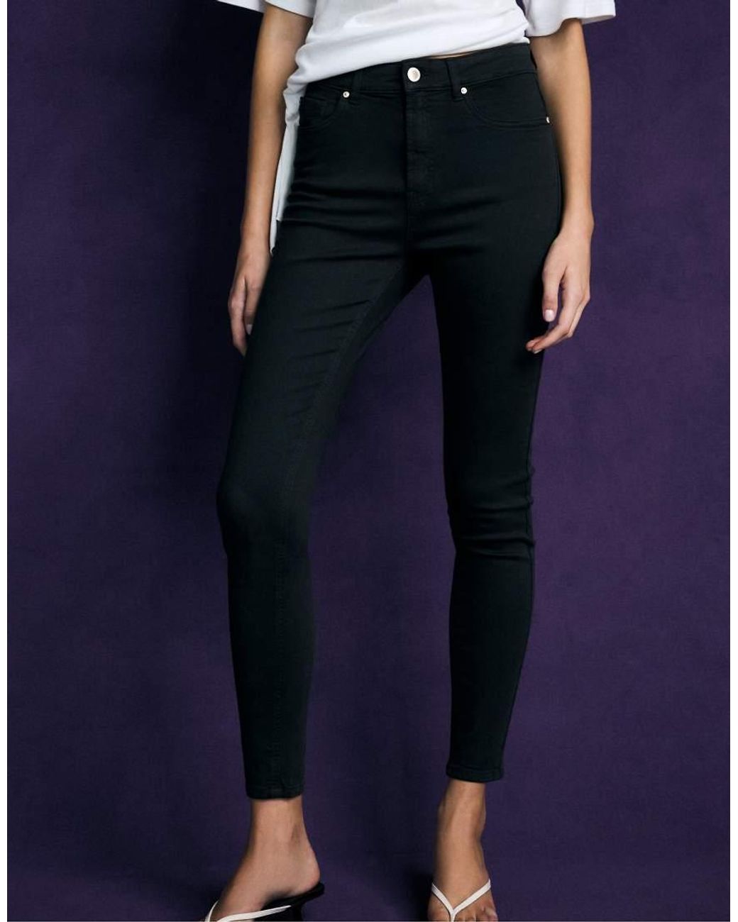 Stradivarius Blue Tall D07 Regular Waist Skinny Jeans
