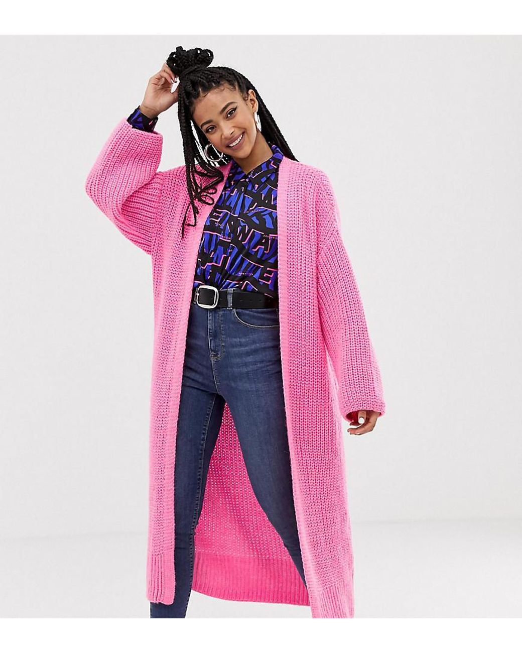 Strickjacken Lange Strickjacke Altrosa Strickjacken Fuer Damen