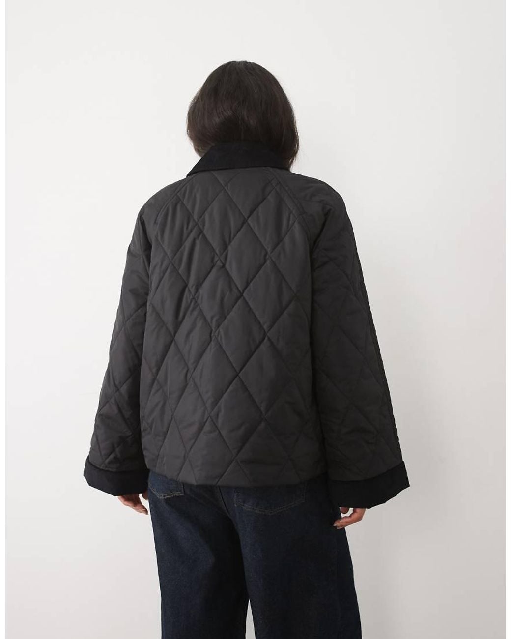 Barbour Black Kilnwick Tartan Check Quilted Jacket