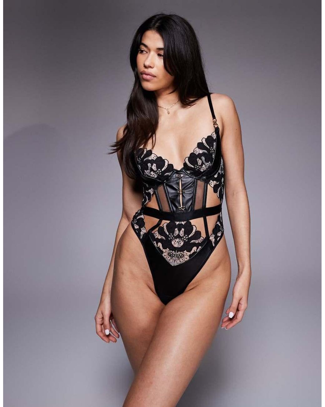 Body Dark Side De Ann Summers de color Black