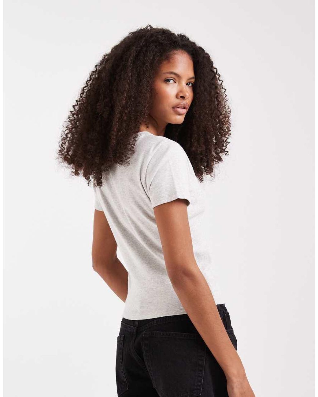 Hollister White Short Sleeve Baby Tee