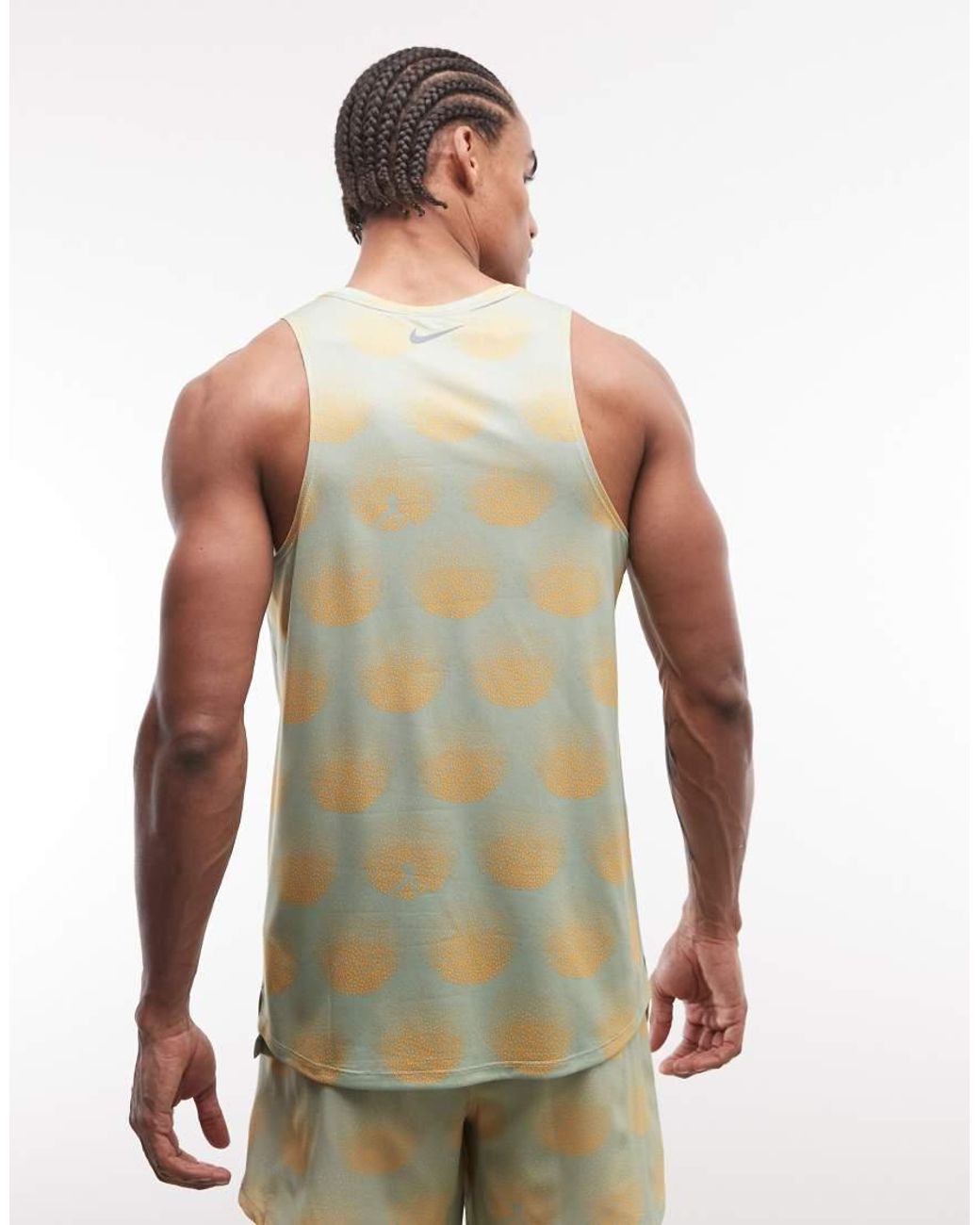Nike Gray Stride Dri-fit Dream Print Vest for men