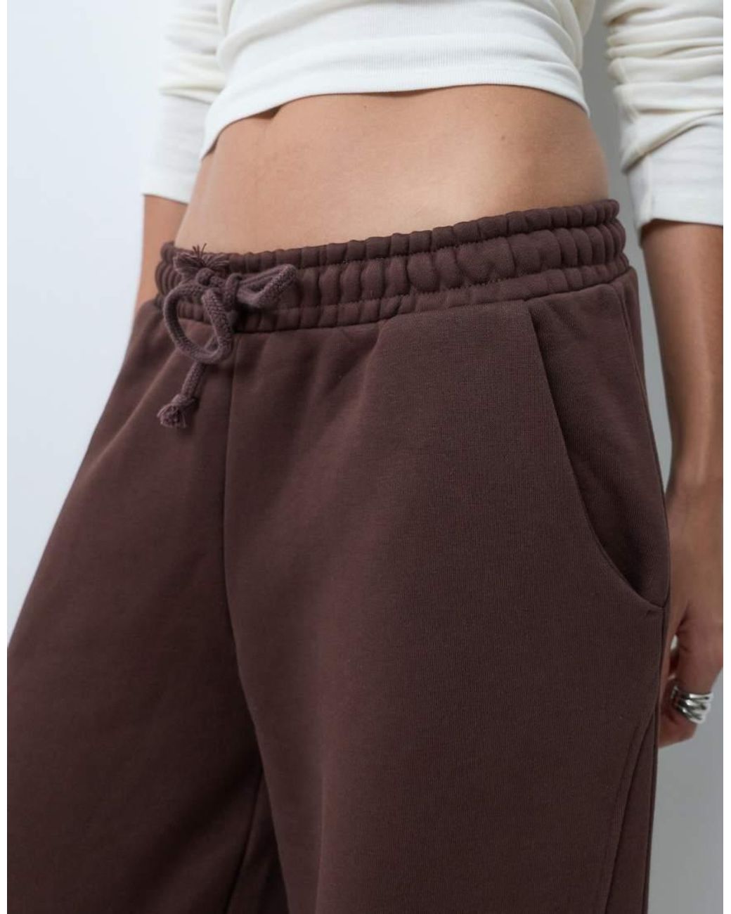 ASOS White Premium 500gsm Seamed Wide Leg jogger