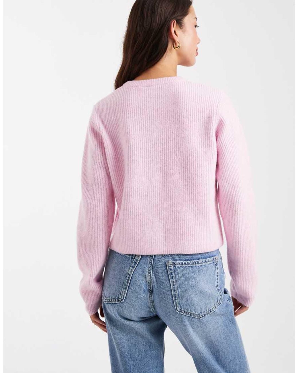 Pieces Red Soft Knit Long Sleeve Cardigan