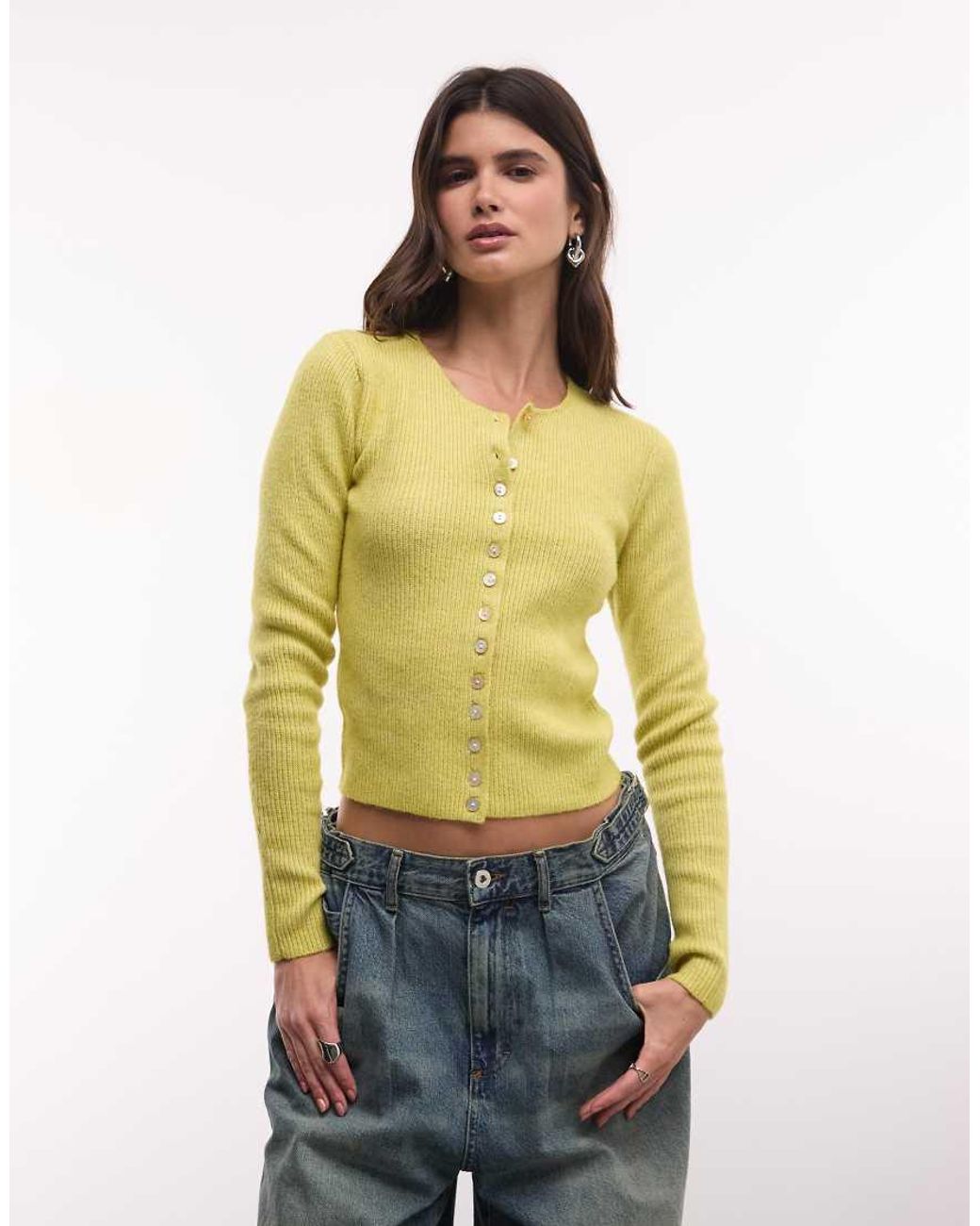 Monki Compact Gebreid Vest in het Multicolor