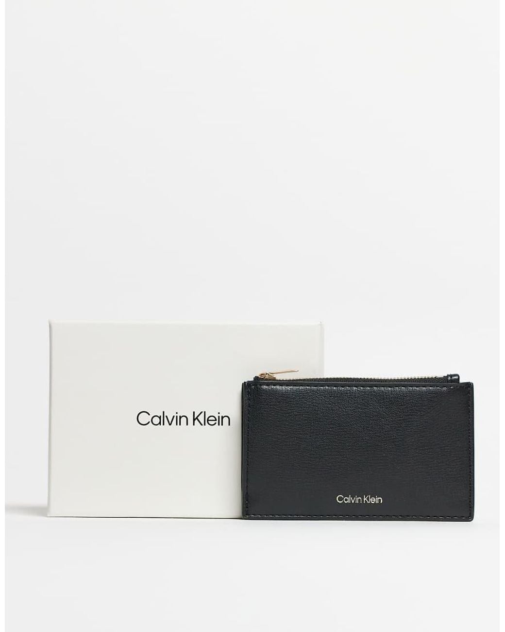 Calvin Klein Gray Zip Card Holder Purse