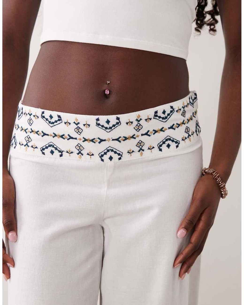 Mango Pink Teen Cotton Rich Straight Trouser