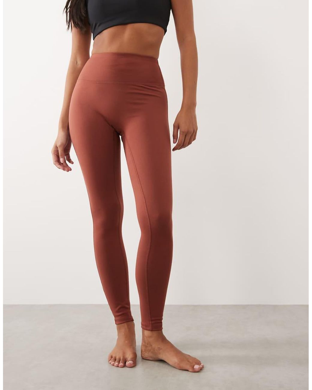 4505 Red Petite Icon Soft Touch High Waist Yoga Legging