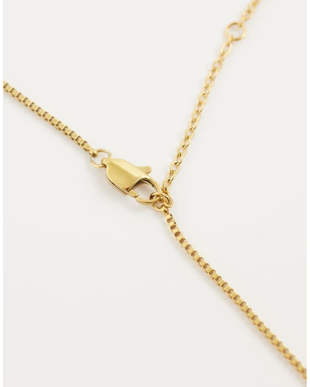 ASOS Metallic Waterproof Stainless Steel Citrine Crystal Stone Cross Pendant Necklace for men
