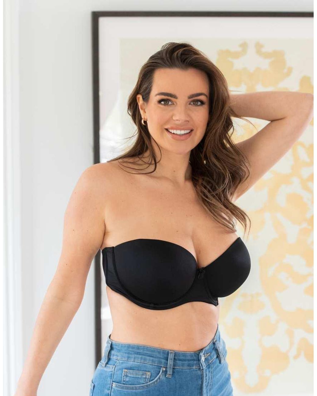 Pour Moi Black Definitions Strapless Bra