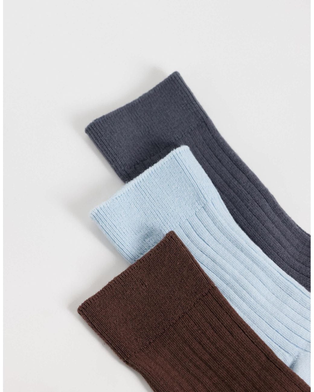 Weekday White 3-pack Rib Socks