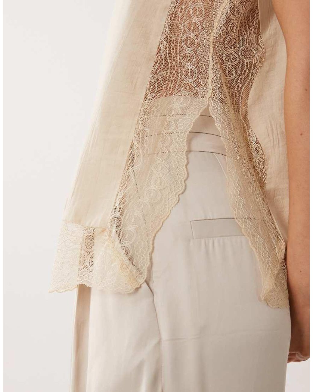 Jdy Natural Lace Details Cami Top