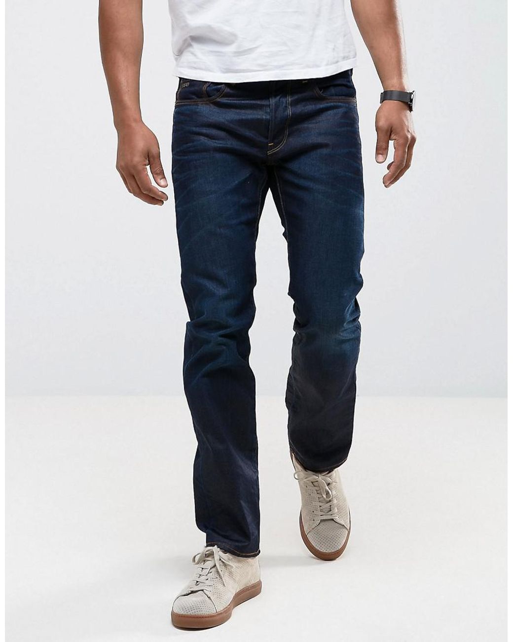 kvarter rent faktisk prins G-Star RAW Jeans 3301 Straight Fit Hydrite Dark Aged in Blue for Men | Lyst  UK