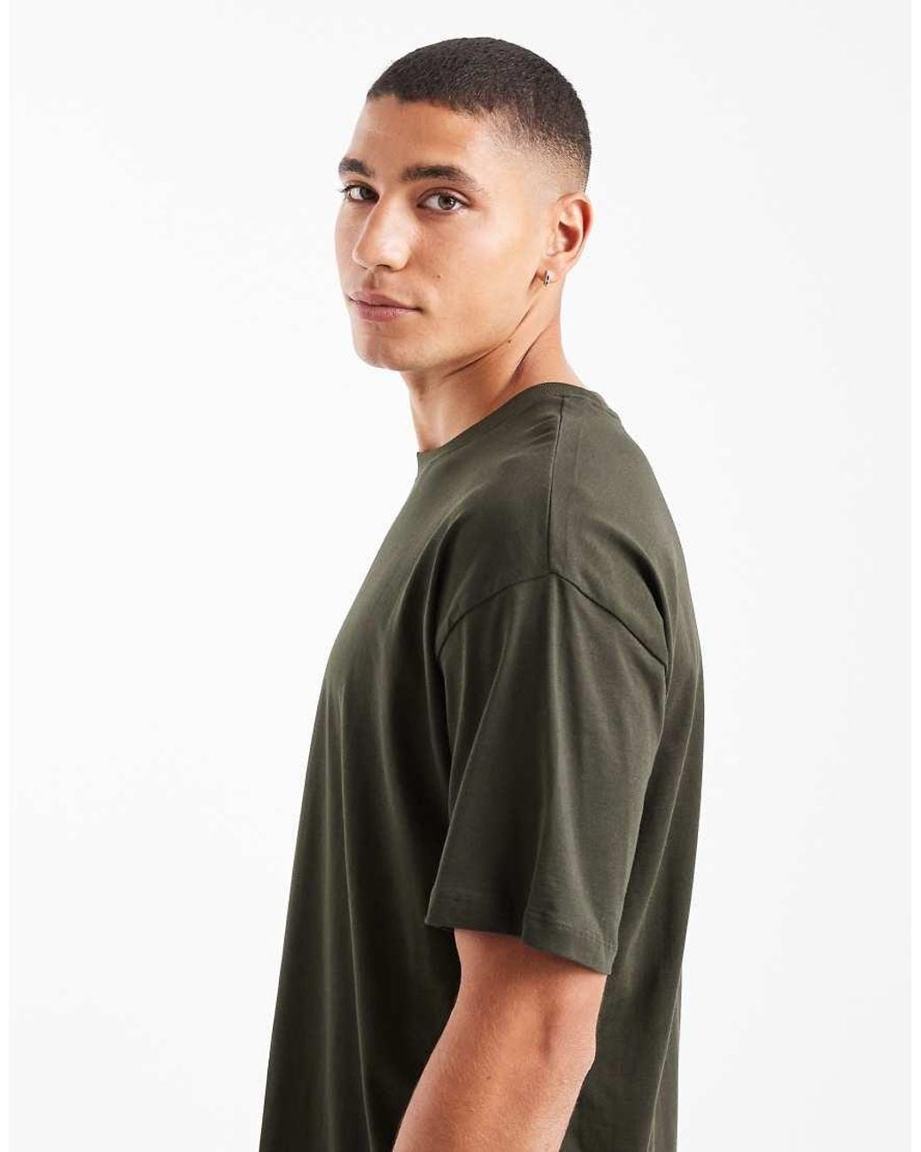 New Look Green Oversized Fit T-Shirt for men