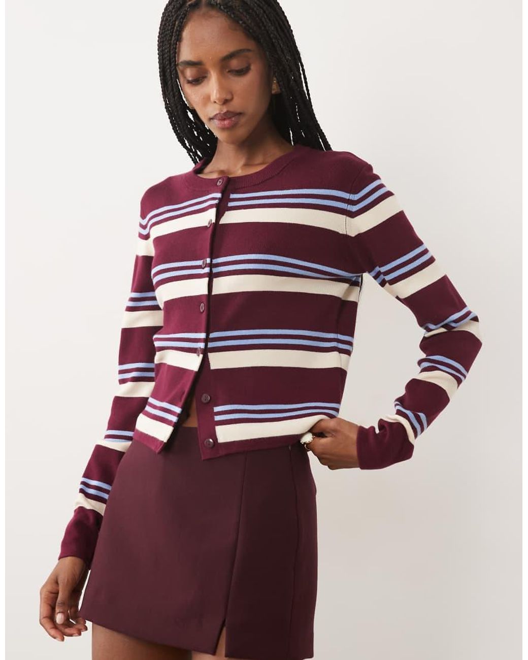 Jdy Purple Knitted Cardigan