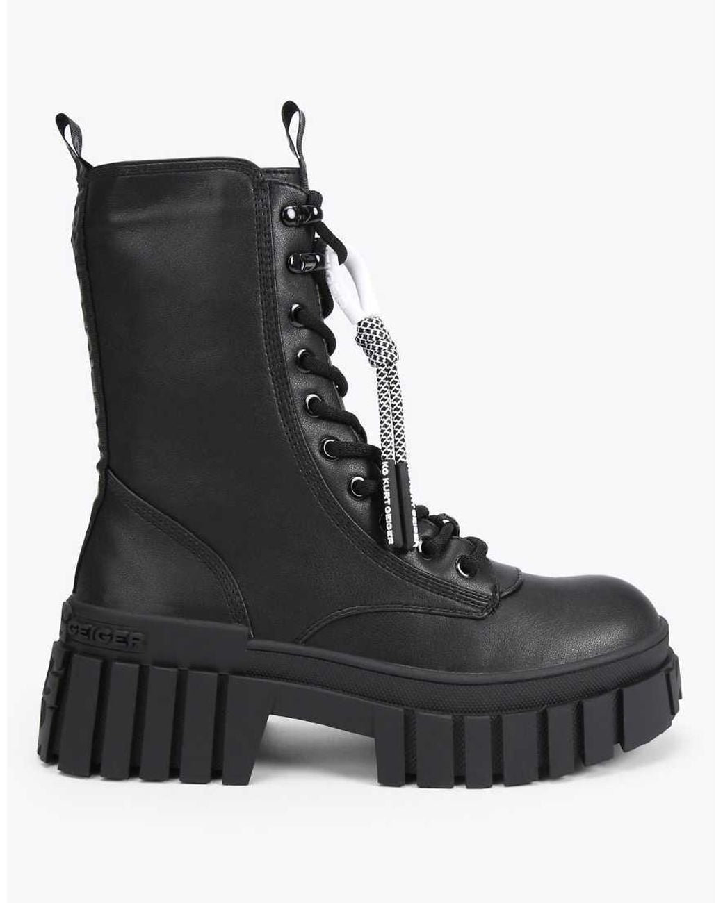 KG by Kurt Geiger Black Tegan Lace Up2 Low Ankle Boots