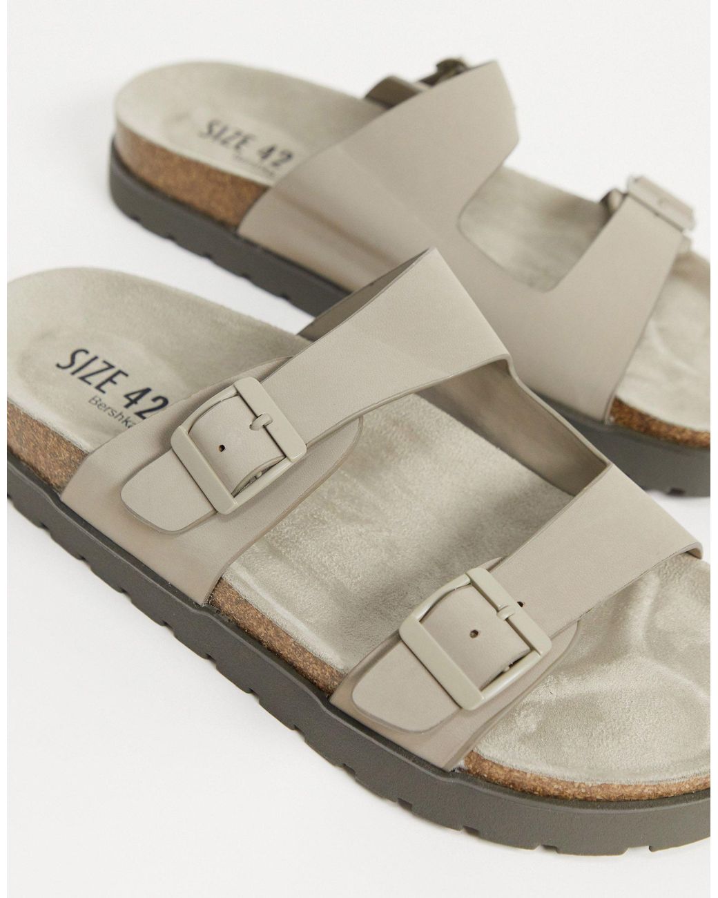 Bershka Slider Sandals With Buckles for Men Lyst