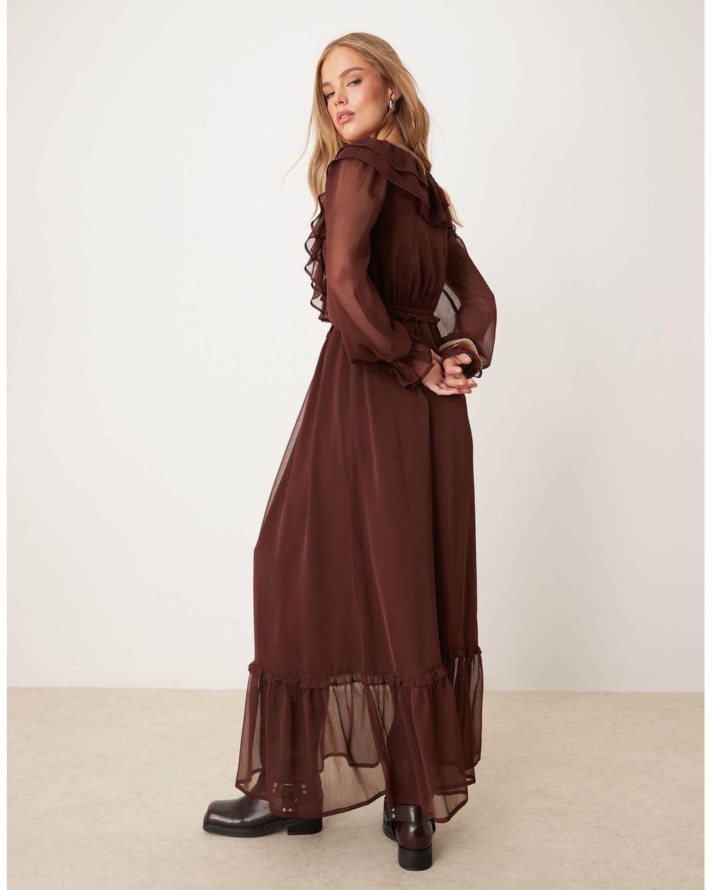 luxury cotton dresses White & Pink Maxi Beach Dress Small / White / Cotton Size:UK 9 / US 10 / EUR 43 sleeved gown Womens Floor-Length Chiffon Dress Look effortlessly polished and