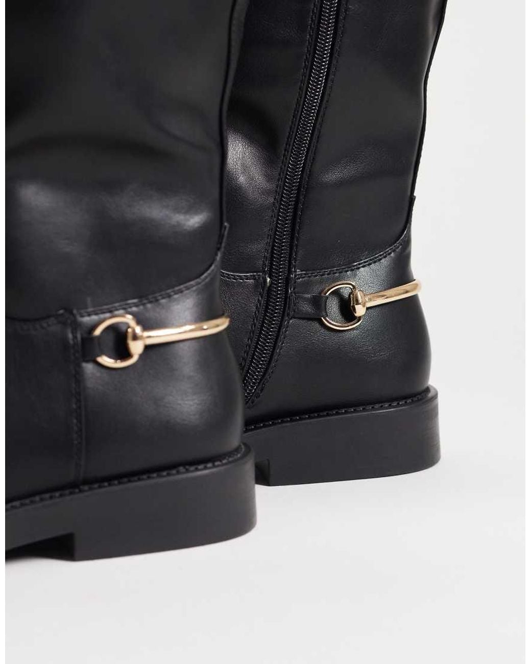 SIMMI Black Simmi London Garnet Knee Boots With Horse Bit Detail