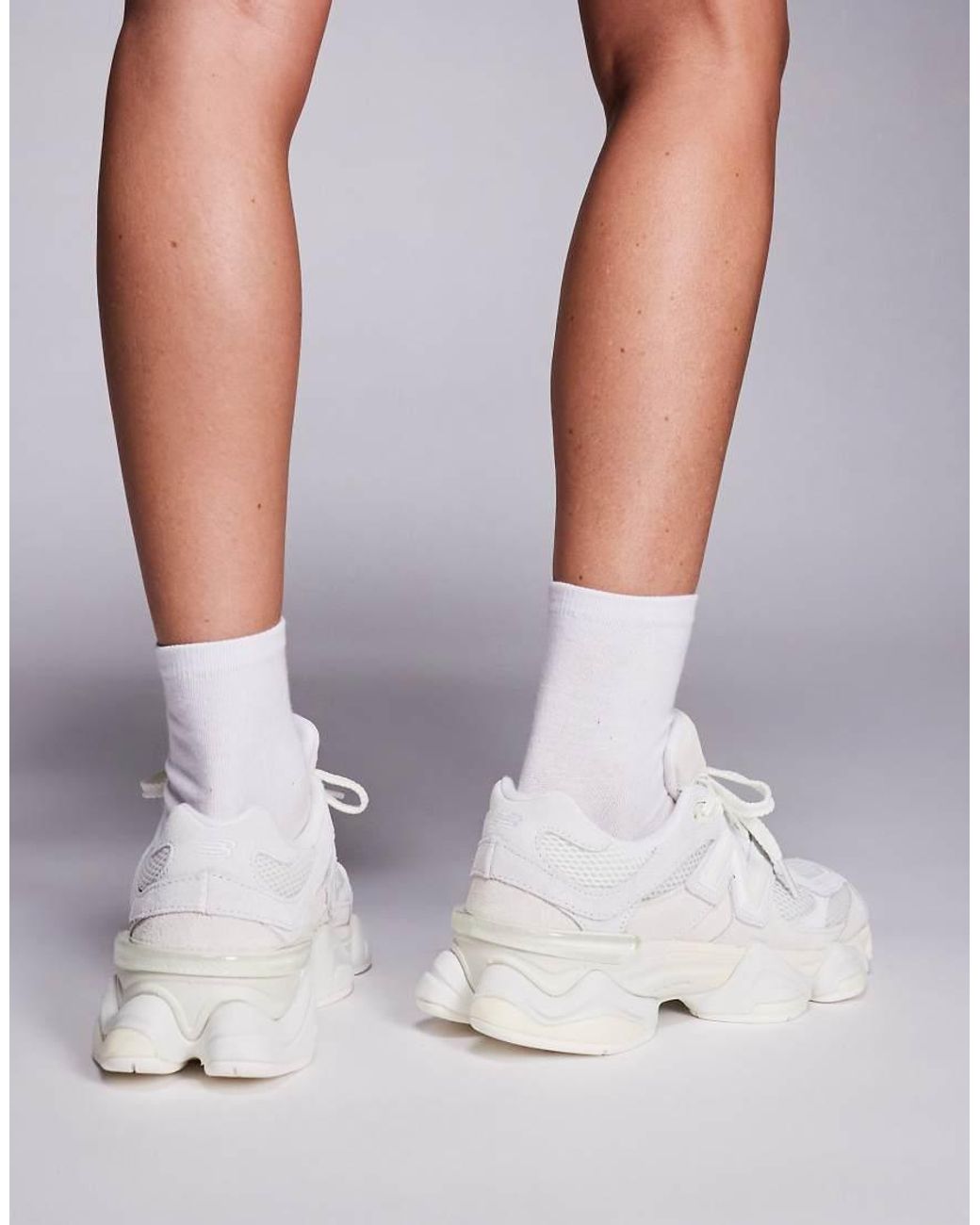New Balance White 9060 Trainers