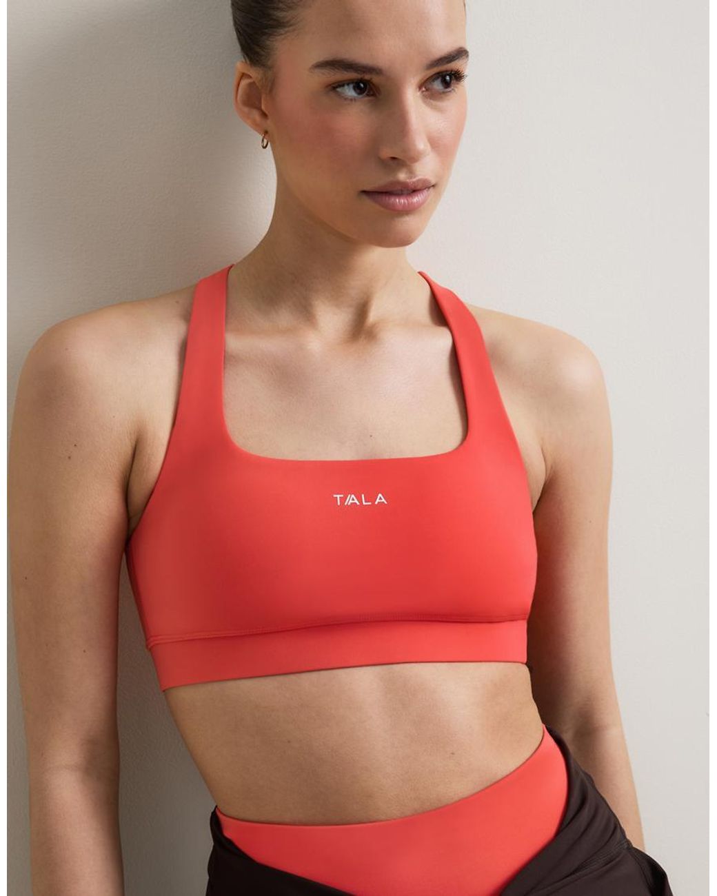 Tala Red Skinluxe Crossback Sports Bra