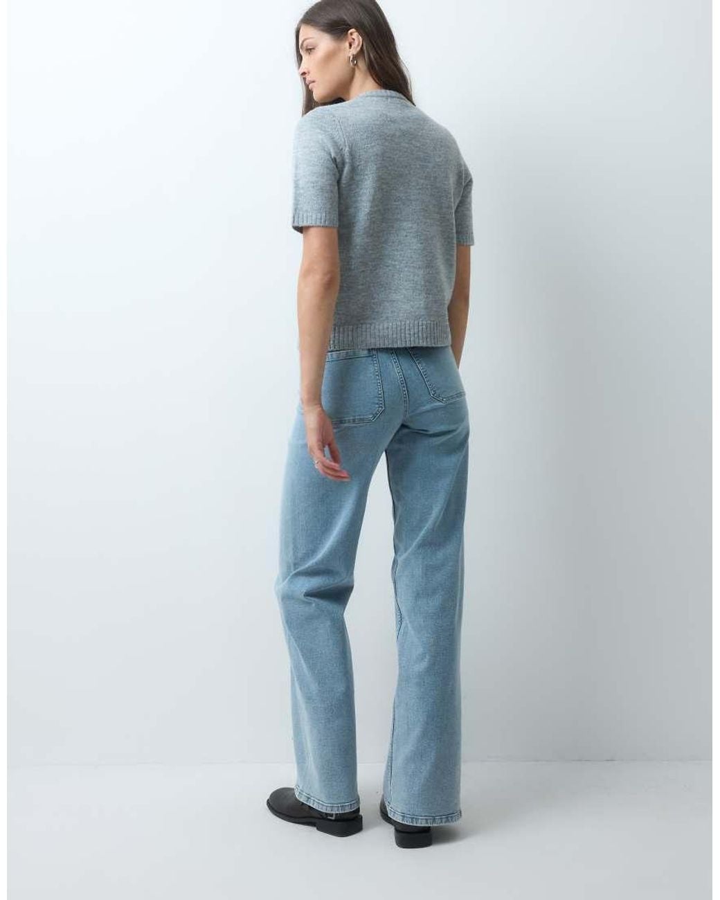 JDY Tall Blue Vanessa Wide Leg Jeans