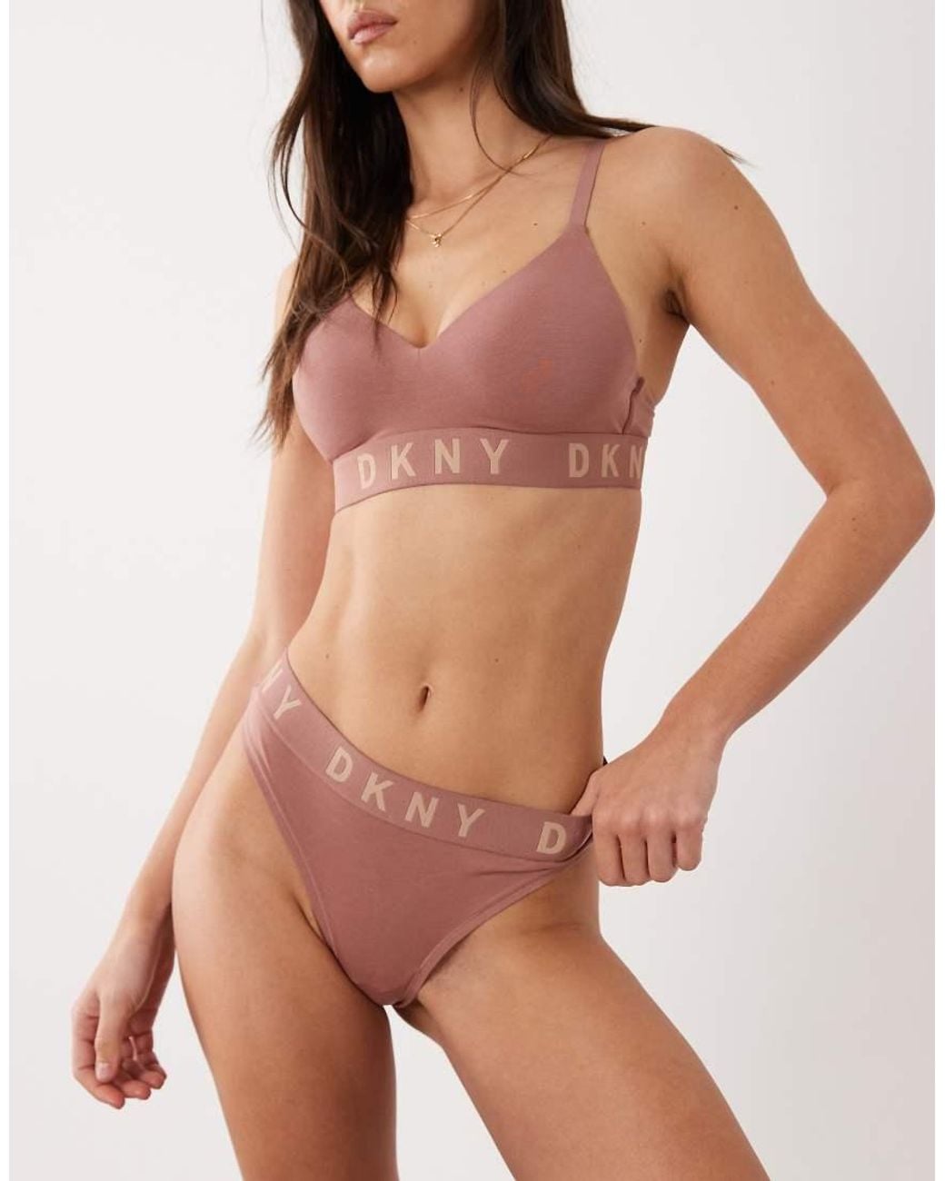 DKNY Pink Cozy Boyfriend Thong