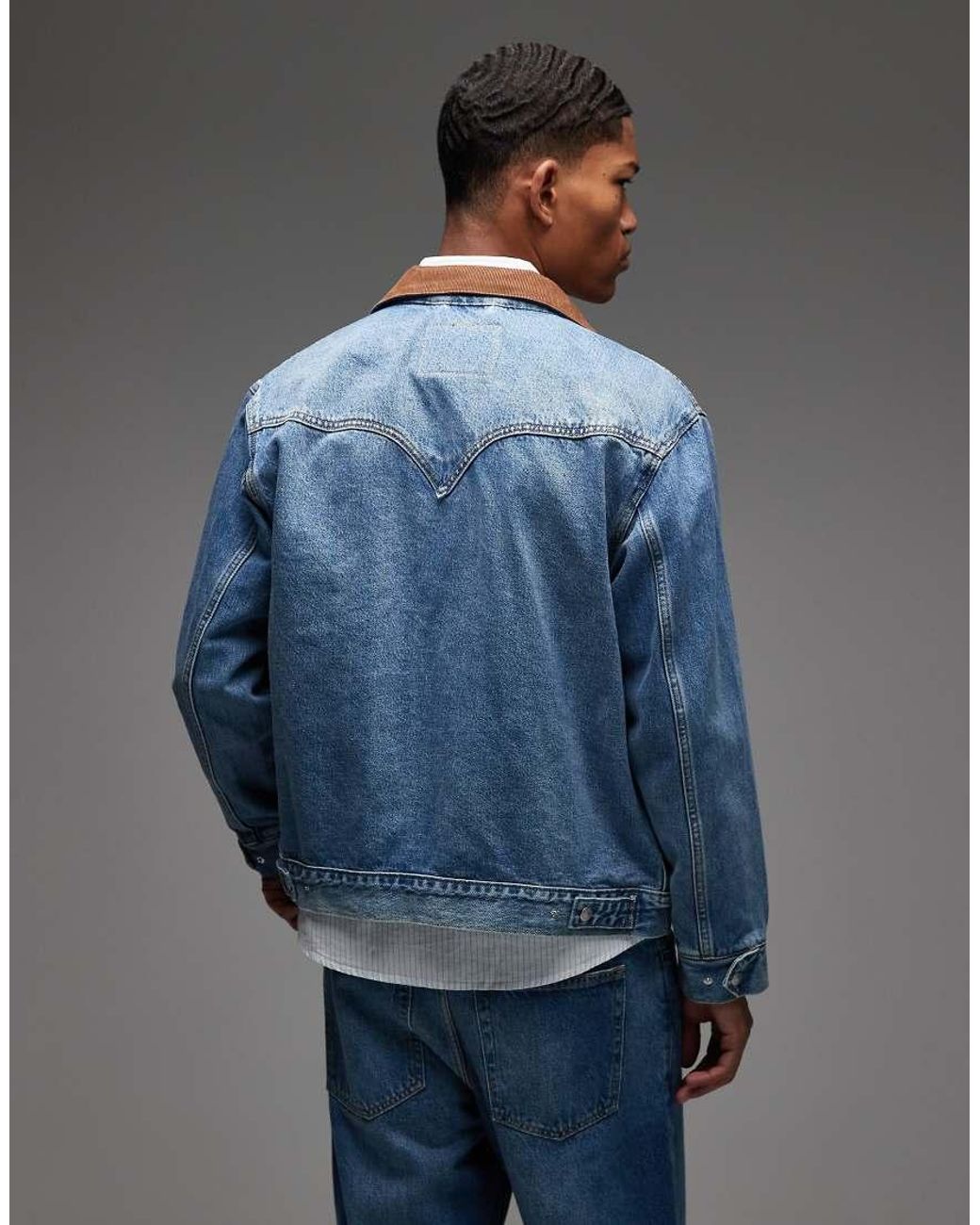 Levi's Western Shorthorn Denim Trucker Jacket in Blue for Men