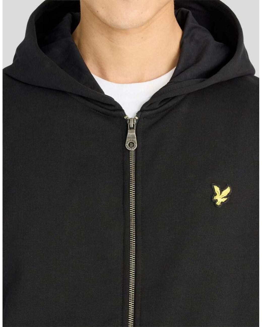 Lyle & Scott Black Mid Layers Heavyweight Loopback Full Zip Hoodie for men
