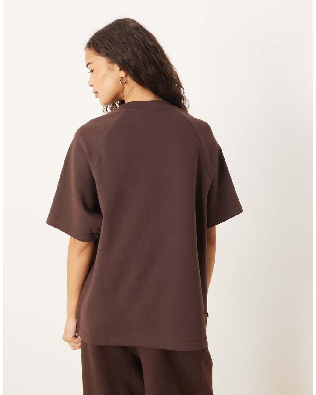 ASOS Brown Interlock Raglan T-shirt