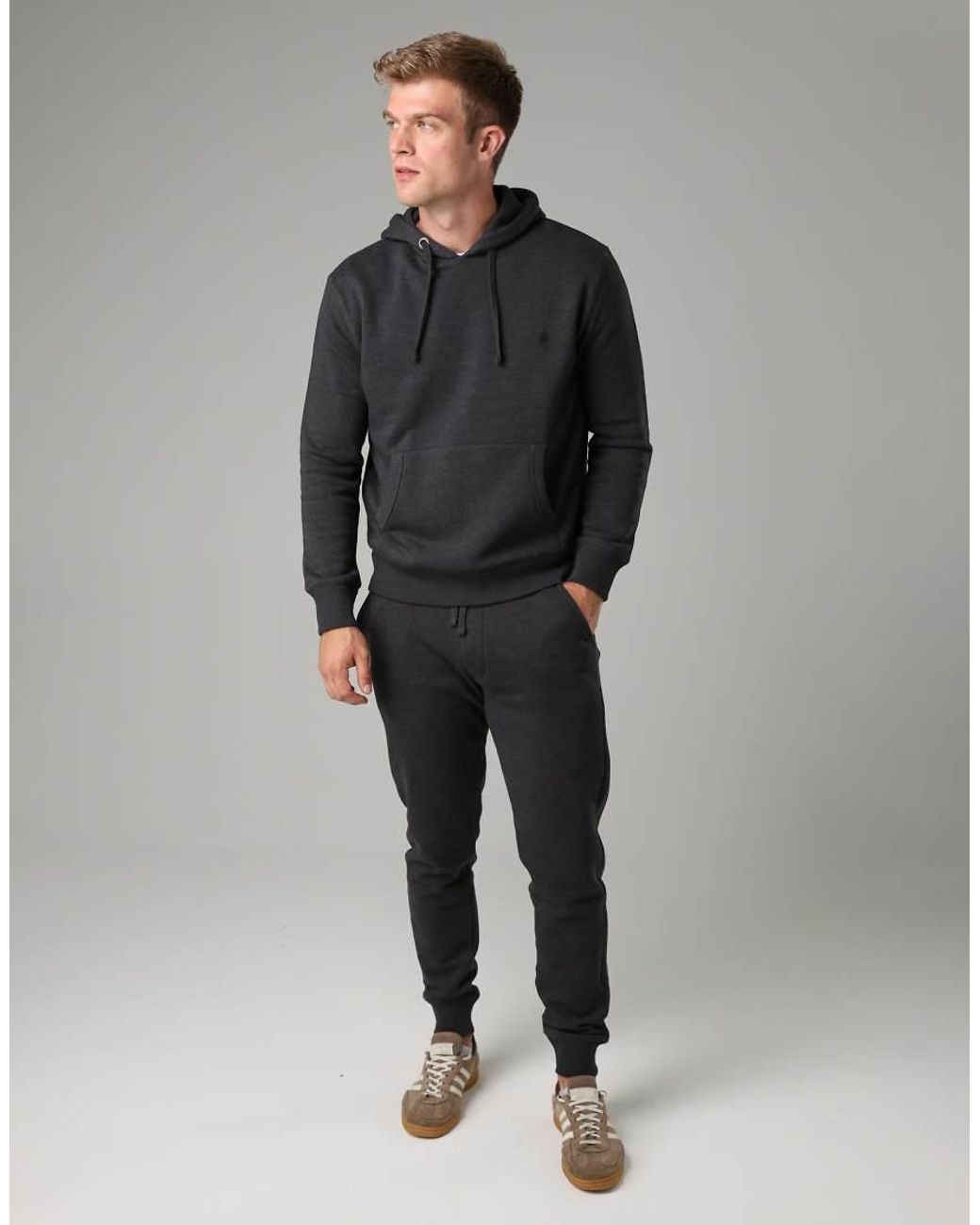 French Connection Gray Cotton Blend Hoody for men