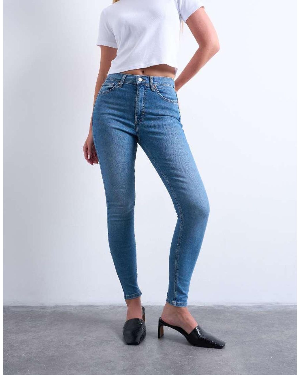 Topshop Hourglass Blue Jamie High Rise Skinny Jean