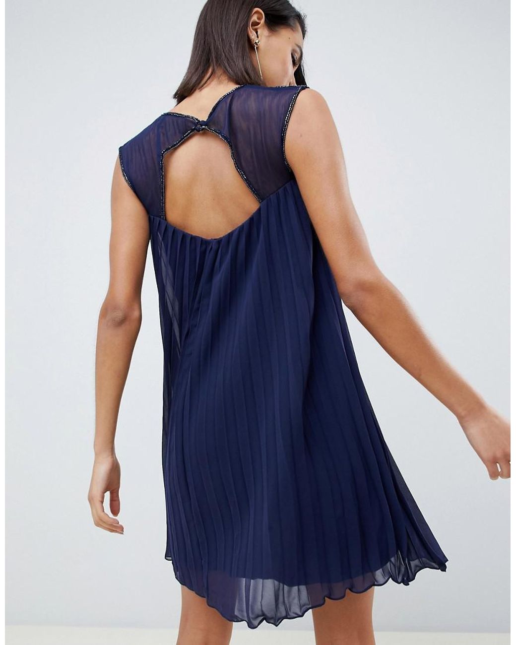 Lipsy embellished sleeve clearance swing dress