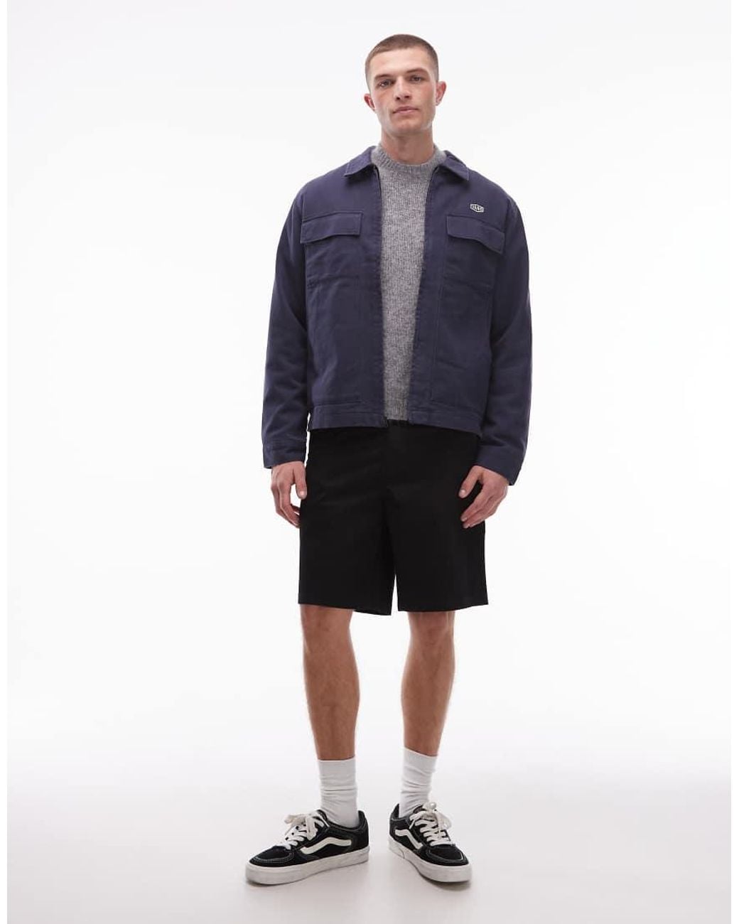 Vans Blue Authentic Relaxed Chino Shorts for men