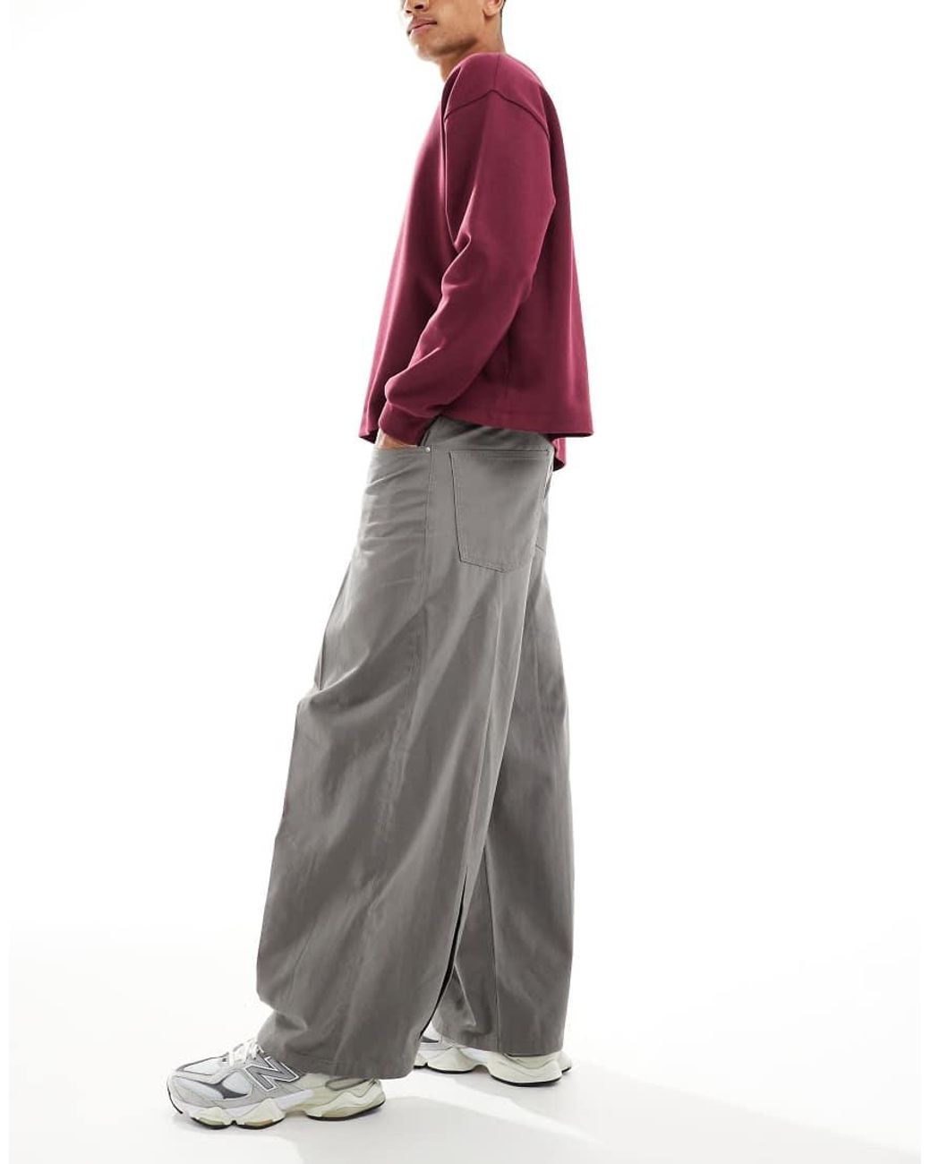 ASOS Gray Loose Trousers for men