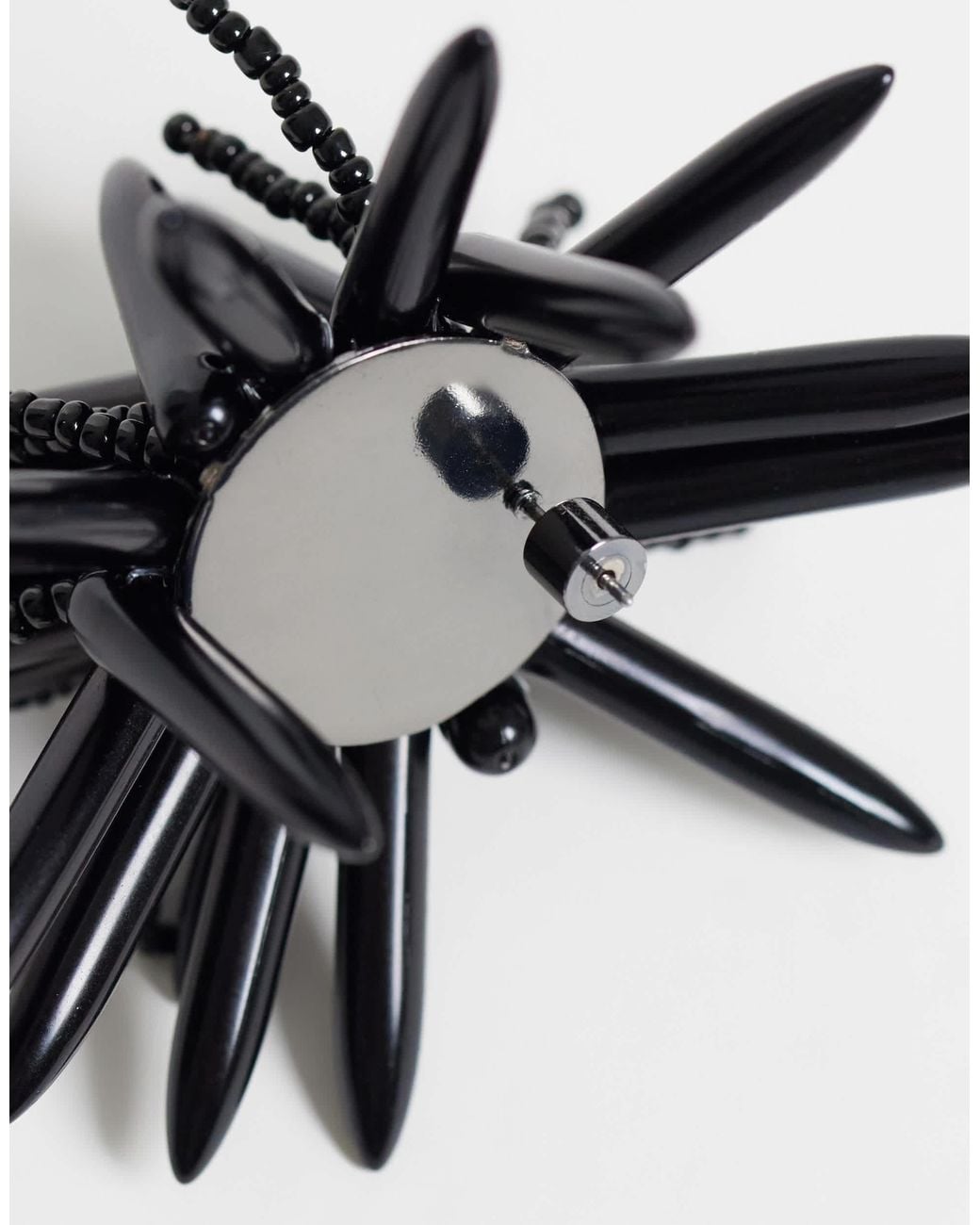 ASOS Black Statement Flower Stud Earrings