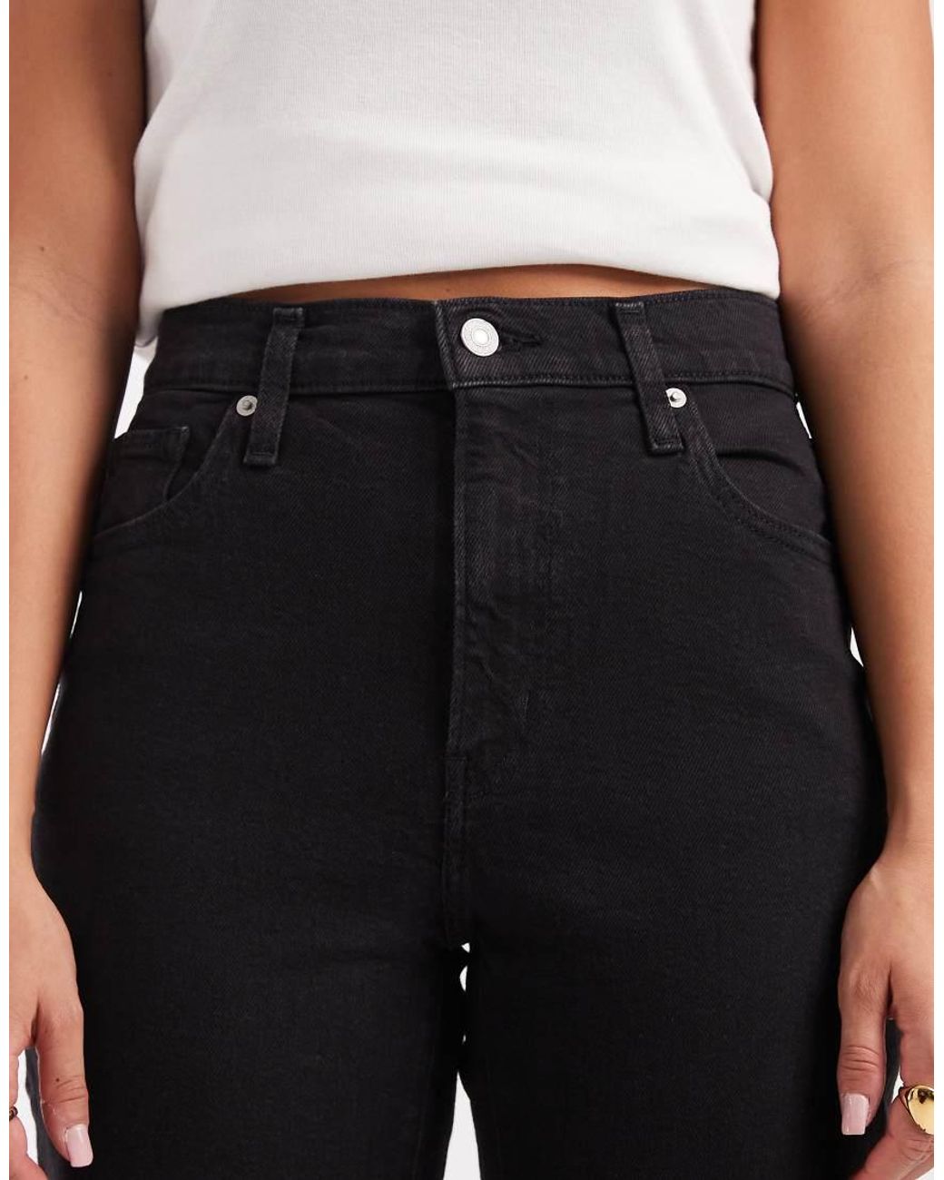 Levi's Black High Waisted Mom Jeans