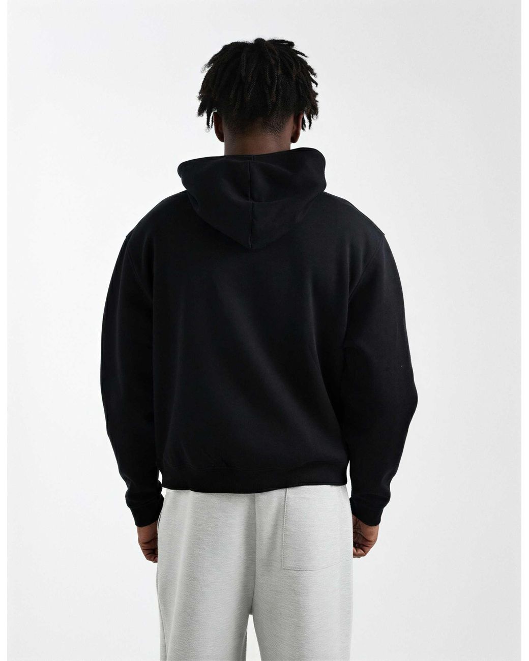 ASOS Black Essentials Boxy Hoodie for men