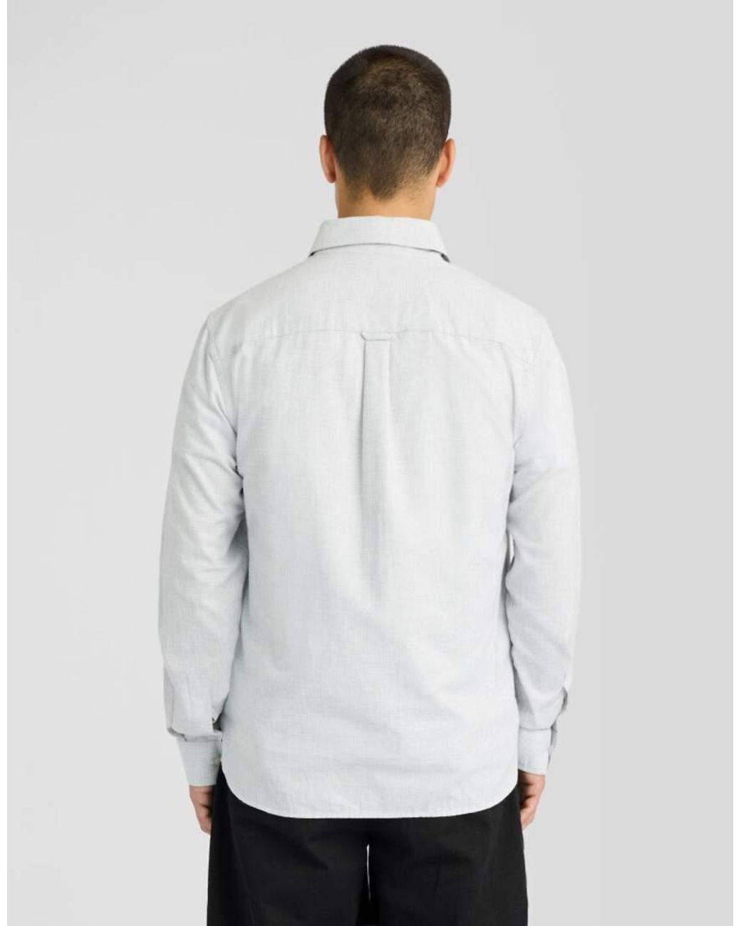 Lyle & Scott White Ls Woven Shirts Micro-Houndstooth Shirt for men